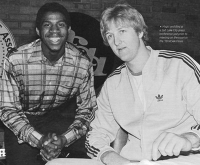 Magic Johnson and Larry Bird 1979